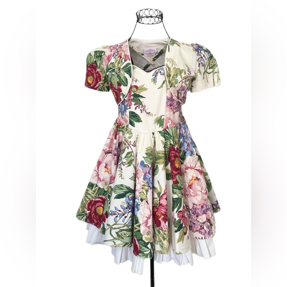 Vintage Floral Dress w Jacket - sz 7